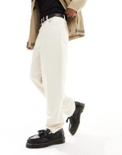 Reclaimed Vintage 90s Baggy Dad Jean In Ecru For Men