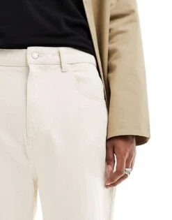 Reclaimed Vintage 90s Baggy Dad Jean In Ecru For Men -Fit Outfits Store 205321616 5