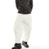 Reclaimed Vintage Wrap Balloon Trouser In Ecru For Men -Fit Outfits Store 205343091 1 ecru
