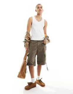 Reclaimed Vintage Ribbed Vest With Seaming Detail In White For Men -Fit Outfits Store 205547532 4