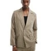 Reclaimed Vintage Suit Blazer In Beige Pinstripe Co-ord For Men -Fit Outfits Store 205628485 1 beige