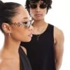 Reclaimed Vintage Unisex 90s Rectangle Wire Sunglasses In Tort For Unisex -Fit Outfits Store 205709398 1 tort