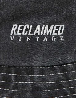 Reclaimed Vintage Unisex Logo Bucket Hat In Black For Unisex -Fit Outfits Store 205854951 3