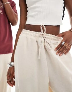 Reclaimed Vintage Unisex Linen Pull On Trouser In Ecru For Unisex -Fit Outfits Store 205942912 3