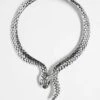 Reclaimed Vintage Unisex Oversized Snake Necklace In Silver For Unisex -Fit Outfits Store 205962531 1 silver