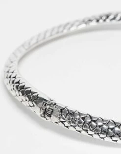 Reclaimed Vintage Unisex Oversized Snake Necklace In Silver For Unisex -Fit Outfits Store 205962531 4