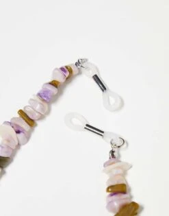 Reclaimed Vintage Sunglass Chain In Faux Coral Chips And Beads For Unisex Multi -Fit Outfits Store 205989727 4