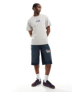 Reclaimed Vintage Oversized T-shirt With Skate Back Graphic In Stone For Men -Fit Outfits Store 206119064 4