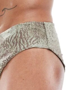 Reclaimed Vintage Reversible Swim Trunk In Grey Animal Print For Unisex Multi -Fit Outfits Store 206203493 3
