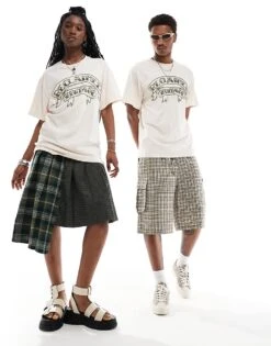 Reclaimed Vintage Festival Unisex T-shirt With Embroidery Rodeo Logo In Ecru For Unisex -Fit Outfits Store 206259406 4