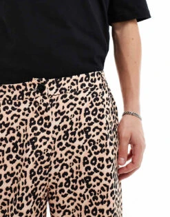 Reclaimed Vintage Unisex Wide Leg Trouser In Leopard Print For Unisex Multi -Fit Outfits Store 206286682 4