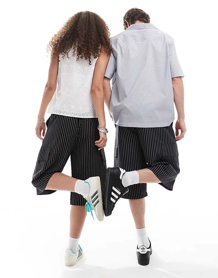 Reclaimed Vintage Unisex Oversized Short In Black Stripe For Unisex Multi 7 Reclaimed Vintage Unisex Oversized Short In Black Stripe For Unisex Multi - Image 5