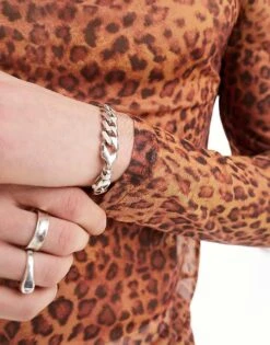 Reclaimed Vintage Long Sleeve Mesh Top In Leopard Print For Men Multi -Fit Outfits Store 206397647 3