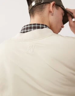 Reclaimed Vintage Unisex Oversized Bomber Jacket In Stone For Unisex -Fit Outfits Store 206477210 2