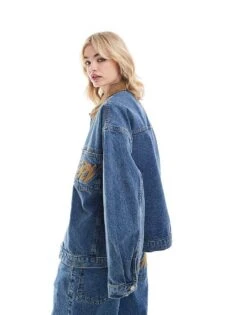 Reclaimed Vintage Unisex Denim Western Jacket Co-ord In Blue Wash For Unisex Light Blue Wash -Fit Outfits Store 206584454 3