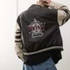 Reclaimed Vintage Varsity Bomber Jacket In Mono For Men