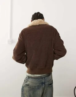 Reclaimed Vintage Cord Aviator Bomber Jacket For Men Multi -Fit Outfits Store 206656151 4