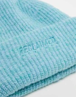 Reclaimed Vintage Unisex Beanie With Branding In Baby Blue For Unisex -Fit Outfits Store 206676441 3