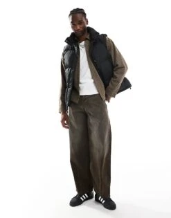 Reclaimed Vintage Puffer Gilet In Black For Men -Fit Outfits Store 206702514 3