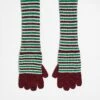 Reclaimed Vintage Unisex Gloves In Burgundy And Green Stripe For Unisex Multi -Fit Outfits Store 206749549 1 multi