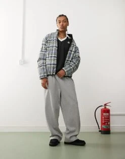 Reclaimed Vintage Puffer Check Coat In Check For Unisex Multi -Fit Outfits Store 206797678 1 multi 1