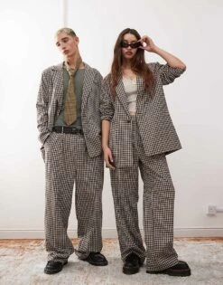 Reclaimed Vintage Unisex Oversized Checked Suit