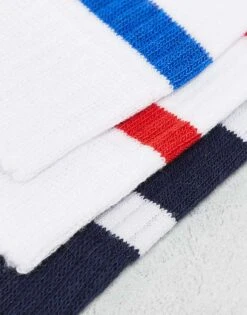 Reclaimed Vintage Unisex Sporty Socks 3 Pack In Multi Stripe For Unisex -Fit Outfits Store 206819534 3