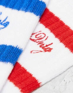 Reclaimed Vintage Unisex Sporty Socks 3 Pack In Multi Stripe For Unisex -Fit Outfits Store 206819534 4