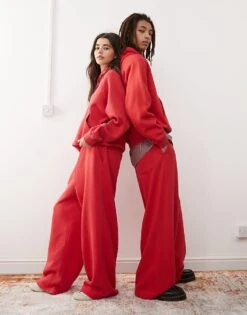 Reclaimed Vintage Unisex Oversized Boxy Sweat Co-ord In Red -Fit Outfits Store 206862067 1 red 1
