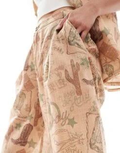 Reclaimed Vintage Unisex Short With Rodeo Print For Unisex Multi 9 Reclaimed Vintage Unisex Short With Rodeo Print For Unisex Multi -Fit Outfits Store 206934632 3