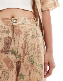 Reclaimed Vintage Unisex Short With Rodeo Print For Unisex Multi 11 Reclaimed Vintage Unisex Short With Rodeo Print For Unisex Multi -Fit Outfits Store 206934632 5