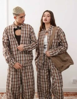 Reclaimed Vintage Unisex Check Print Co-ord -Fit Outfits Store 206971175 1 checkprint