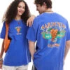 Reclaimed Vintage Unisex Oversized T-shirt With Sardinia Back Print In Blue For Unisex -Fit Outfits Store 206991858 1 blue