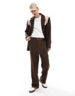 Reclaimed Vintage Western Suit Co-ord In Patchwork Brown 8 Reclaimed Vintage Western Suit Co-ord In Patchwork Brown -Fit Outfits Store 207021224 1 brown