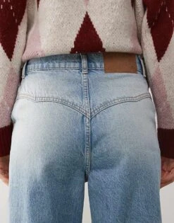 Reclaimed Vintage Unisex Western Baggy Dad Jean In Mid Blue Wash For Unisex -Fit Outfits Store 207027891 4