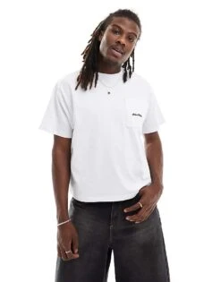 Reclaimed Vintage Cropped Boxy Pocket T-shirt With Logo In White For Men -Fit Outfits Store 207143051 1 white 1