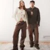 Reclaimed Vintage Unisex Baggy Dad Jean In Washed Brown For Unisex -Fit Outfits Store 207152438 1 washedbrown