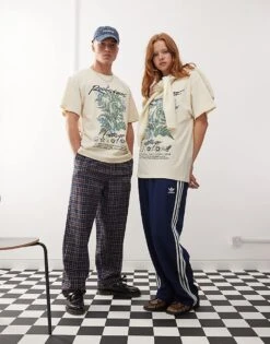 Reclaimed Vintage Unisex Oversized T Shirt With Plant Print In Ecru For Unisex -Fit Outfits Store 207152456 2