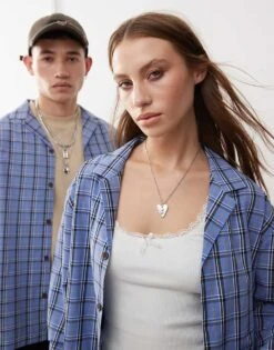 Reclaimed Vintage Unisex Oversized Check Shirt For Unisex Multi -Fit Outfits Store 207194596 3