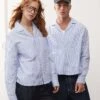 Reclaimed Vintage Unisex Oversized Boxy Shirt With Pocket Detail In Blue Pinstripe For Unisex Multi -Fit Outfits Store 207194623 1 multi