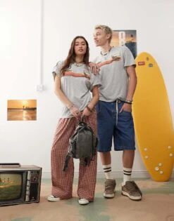 Reclaimed Vintage X Outer Banks Unisex Kildare Island Logo T-shirt In Grey Marl For Unisex -Fit Outfits Store 207250267 1 grey 1