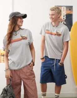 Reclaimed Vintage X Outer Banks Unisex Kildare Island Logo T-shirt In Grey Marl For Unisex -Fit Outfits Store 207250267 2