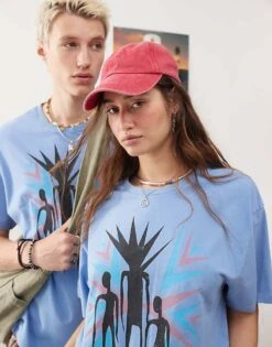 Reclaimed Vintage X Outer Banks Unisex T-shirt With Graphic In Washed Blue For Unisex -Fit Outfits Store 207250279 4