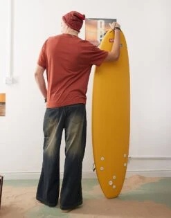 Reclaimed Vintage X Outer Banks Unisex Surfing Rots Your Brain T-shirt In Washed Red For Unisex -Fit Outfits Store 207250291 3