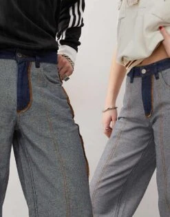 Reclaimed Vintage Unisex Inside Out Jean In Indigo For Unisex -Fit Outfits Store 207356721 3