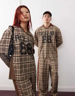 Reclaimed Vintage Unisex Sports Co-ord In Check Print -Fit Outfits Store 207379539 1 multi