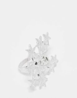 Reclaimed Vintage Unisex Star Cluster Ring In Silver For Unisex -Fit Outfits Store 207424849 1 silver 1