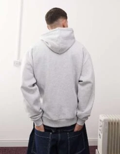 Reclaimed Vintage Oversized Hoodie With Rodeo Print In Grey Marl For Men -Fit Outfits Store 207450745 4