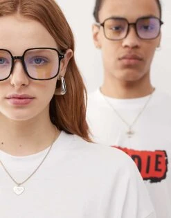 Reclaimed Vintage Unisex Oversized 70s Blue Light Glasses In Black For Unisex 8 Reclaimed Vintage Unisex Oversized 70s Blue Light Glasses In Black For Unisex -Fit Outfits Store 207475242 3