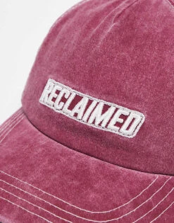 Reclaimed Vintage Unisex Logo Cap In Burgundy For Unisex -Fit Outfits Store 207478544 3